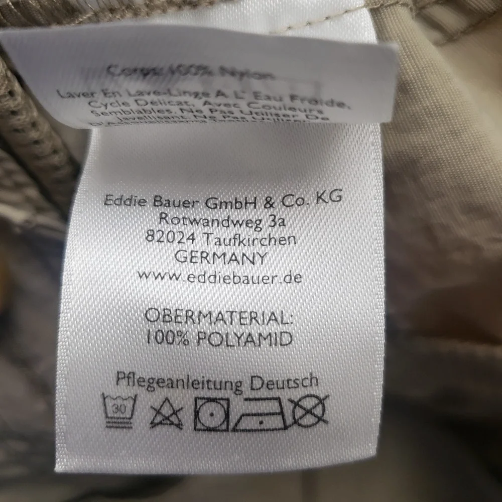 Eddie Bauer Pants Mens 32x32 Tan Cargo Pockets Travex Outdoors Camp Trail Travel
